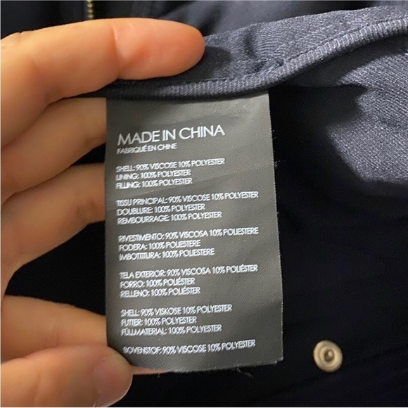 Club Monaco Navy Quilted Bomber Jacket XS Sold Out - Picture 5 of 5